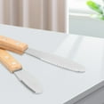 thumbnail image 6 of 4 PCS Mini Butter Spreader Knife Set, Stainless Steel Cheese Knives with Wood Handle, Multi-Purpose Jam, Peanut Butter, Cream Cheese Spreader Knives, 5.12in, 6 of 7