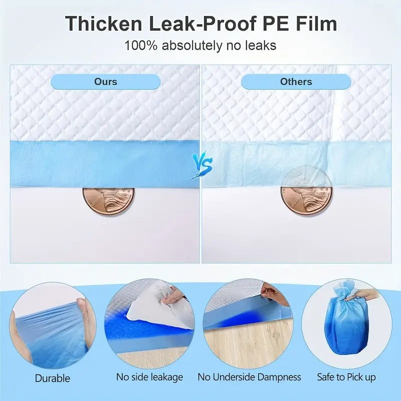 Pee Pads Dog Training 32"x36" 60 Count Extra Large Pad Leak-Proof & Super Absorbent Dog Pee with Quick-Dry Surface for Pet Cats, Rabbits, Dogs