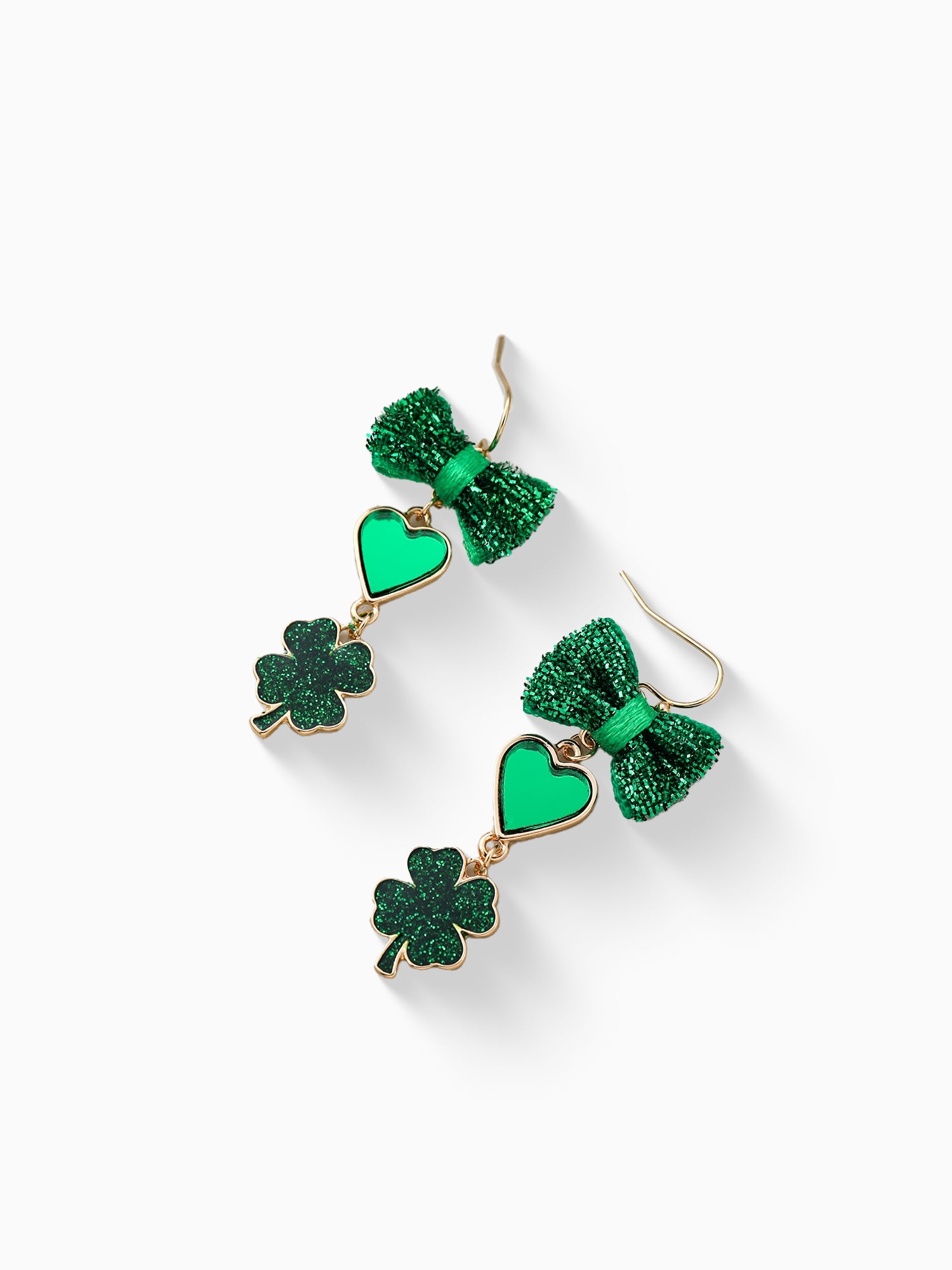 Way to Celebrate St. Patrick's Day Green Dangle Charm Earrings, 1 Pair