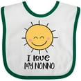 thumbnail image 3 of Inktastic I Love My Nonno Cute Sunshine Boys or Girls Baby Bib, 3 of 4