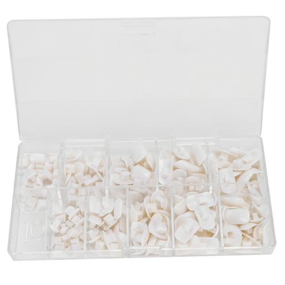 Nail Display Manicure Supply, DIY Nail Tip DIY Nail Training Manicure Tool, For DIY Nail Art Salon Practice Tool Nail Salons And DIY Nail Art Work White