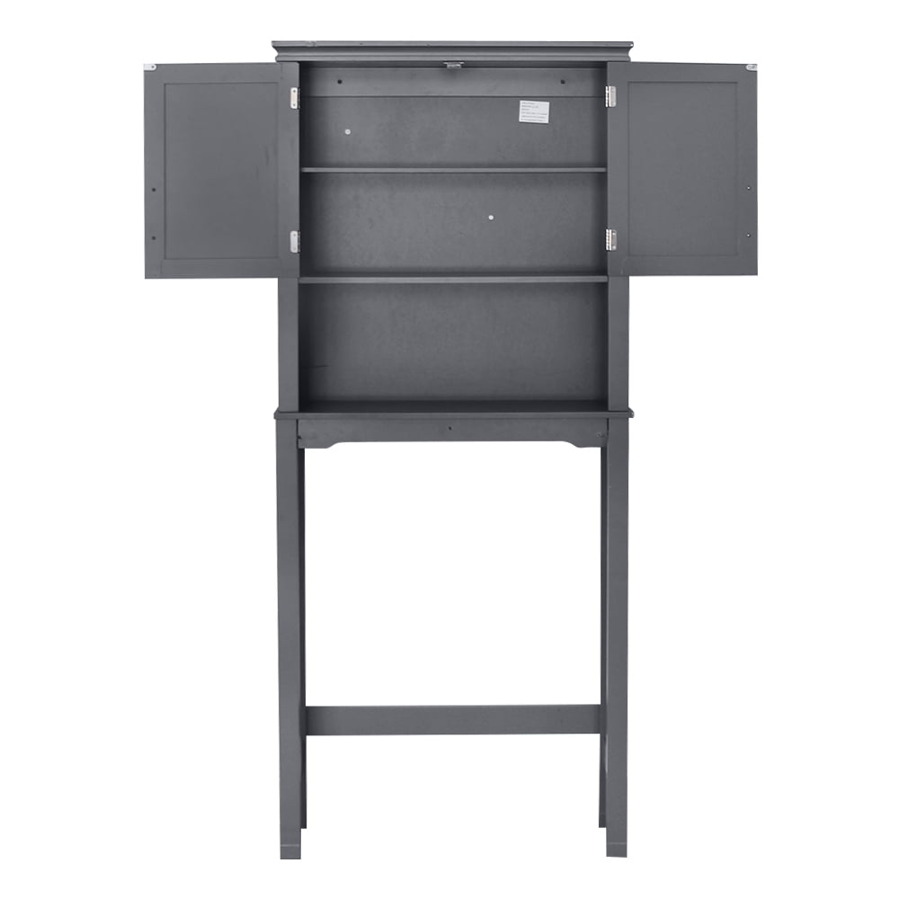 Veryke Double Door Toilet Bathroom Wall Storage Grey