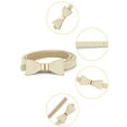 thumbnail image 2 of Extra-Skinny Waist Belt Metal Bow-knot No Buckle Thin Belt for Women Beige, 2 of 6