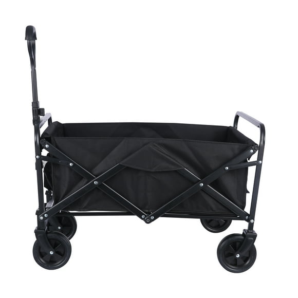 axGear Collapsible Outdoor Foldable Wagon Universal Wheel Adjustable Handle Cart
