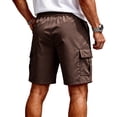 thumbnail image 5 of Lightweight Cargo Shorts for Men Relaxed fit Elastic Waist Athletic Shorts Stretchy Summer Casual Shorts with Pockets, 2XL, 5 of 8