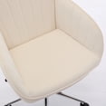 thumbnail image 6 of Beige Office Chair | Velvet | Desk Chair, Criss Cross Chair | Swivel | Padded, Wide Seat | Height Adjustable, 6 of 8