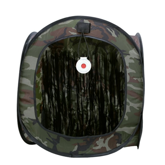 CIMAXIC Camouflage Training Tent for Playing Made of Polyester with Double Net Fabric and 4 Nylon Clasps 7.87x7.87x7.87 Feet,18.9"X18.9"X22.44"