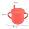 thumbnail image 5 of NIBOLOG 1 Set 200ml Straw Mug Large Diameter Double Handle BPA Free Infant Sippy Water Cup Home Use, 5 of 8