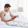 thumbnail image 4 of Uemuo Hand Drawn Turtle Pattern Men's Wide Leg Palazzo Lounge Pants with Pockets Light Weight Loose Comfy Casual Pajama Pants-Medium, 4 of 9