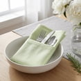 thumbnail image 4 of REGALWOVEN Set of 6 Cloth Napkins, Polyester Washable and Reusable Table Dinner Napkins for Home, Restaurant, Weddings and Event Gray Green 16x16inch, 4 of 6