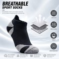 thumbnail image 7 of LWFBDTK Womens Athletic Ankle Socks 6 Pack Premium Cotton Cushioned Breathable Low Cut Casual Socks Gray Size 7-12, 7 of 7
