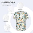 thumbnail image 3 of Lsque Cartoon Dinosaur Pattern Mens Polo Golf Shirts Funny Graphics Shorts Sleeve Button Shirts Baseball T-shirt-3X-Large, 3 of 7