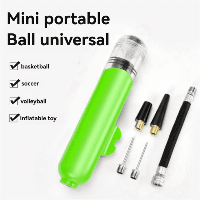 Two-Way Mini Pump Football Basketball Volleyball Toy Swimming Ring Life Jacket Inflatable Portable Pump Green
