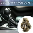 thumbnail image 2 of Unique Bargains Universal Shift Knob Cover Plush Style Pattern Gearstick Hoodie for Car RV Truck SUV Fabric Black Brown, 2 of 6