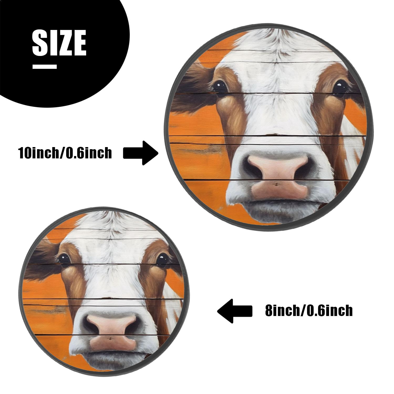 Round Stove Burner Covers 4 Pcs Decorative Gas Stove Burner Cover 8Inch And 10Inch for ,Chicken Rooster Grass Vintage lovely