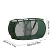 thumbnail image 3 of Danhjin Nylon Basket 19.86GAL Foldable Laundry Basket Mesh Hamper Compartments Handles Two Grids For Dorm Home Travel, 3 of 6