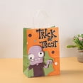 thumbnail image 4 of Sahpxhe Halloween Kraft Paper Gift Bags,Spooky Pattern Treat Bag with Handles,Reusable Party Favor Bags Candy Bags for Trick or Treat,8.3X5.9X3.1in Orange-B, 4 of 7