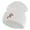 White, variant on Monkey Animal Iron on Patched 12 Inch Long Knitted Beanie - Heather Grey OSFM