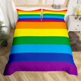 thumbnail image 1 of Juego de funda nórdica de tamaño completo, bandera del arco iris juego de cama 3pcs para Niños Adolescentes Niños, 1 of 7