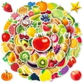 thumbnail image 2 of Paquete de pegatinas para frutas y verduras, 100 unidades, dibujos animados, impermeables, 2 of 2