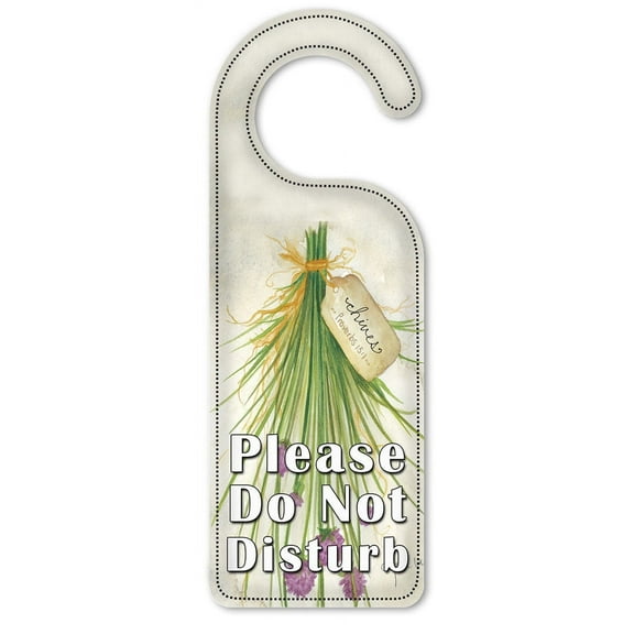 Do Not Disturb Door Knob Hanger Sign - Chives