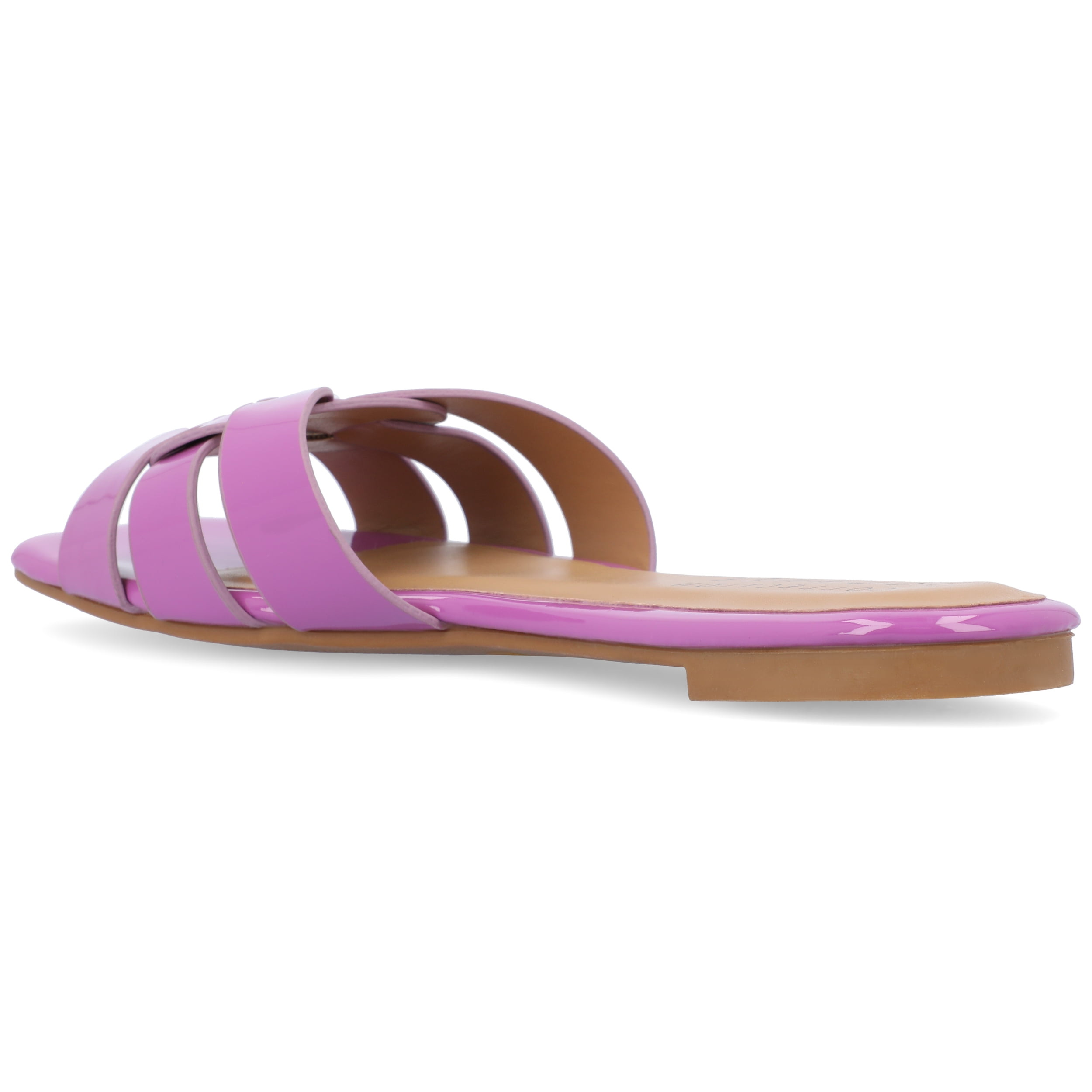 Journee Womens Arrina Wide Width Slip On Slide Flat Sandals