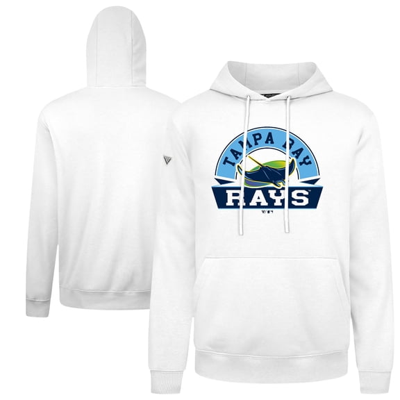 Men's Levelwear  White Tampa Bay Rays Podium Banner Arch Hoodie