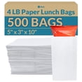 thumbnail image 1 of Bolsas de papel Reli. Almuerzo de papel blanco, 500 unidades, 4,5 kg de capacidad, 1 of 7