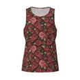 thumbnail image 4 of Xecao Rose Flowers Men's Tank Top Workout Quick Dry Sleeveless Gym Jogging Muscle Shirts Summer Swim Beach Tops, 4 of 9