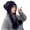 Black, variant on Women’s Winter Knit Beanie with Faux-Fur Pom, Thick Warm Acrylic Cuffed Skull Cap with Fleece Lining, Cozy Casual Slouchy Toque for Cold-Weather Commuting