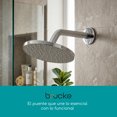 thumbnail image 4 of Regadera Brucke Redonda Gris Cromada con Brazo de Ducha, 4 of 4