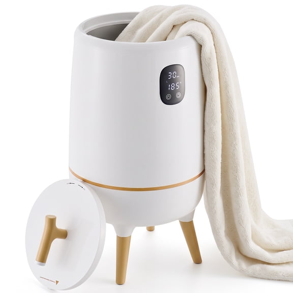 CONCETTA 20L Towel Warmer Bucket, 4 Heat Settings, 30Min‑8H Timer, Aromatherapy Box, 5‑Min Fast Heat, Tip‑Over & Overheat Safety for Bathroom Spa, White