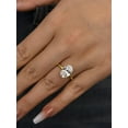 thumbnail image 4 of 3.5 Carat Elongated Oval Cut Engagement Ring for Women Gold Plated 925 Sterling Silver Simulated Diamond Promise Ring, 4 of 6
