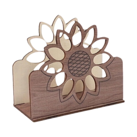 LeeQinersw Napkin Paper Organizer Wooden Napkin Holder Vertical Paper Towel Rack for Dining