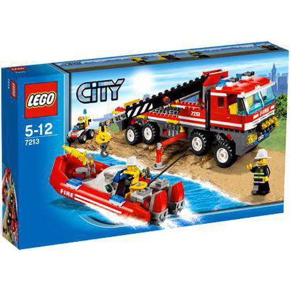 Pre-Owned LEGO City Off-Road Fire Truck & Fireboat Exclusive Set #7213