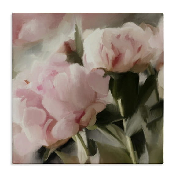 Stupell Industries Soft Floral Arrangement Botanical & Floral Painting Gallery Wrapped Canvas Art Print Wall Art, 17 x 17