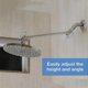 thumbnail image 4 of Adjustable Shower Arm Extension By, Brass Shower Head Extension Arm with High Polished Chrome Finish, 4 of 5