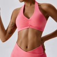 thumbnail image 1 of Sujetador de Yoga para mujer, alta resistencia, recogido, a prueba de golpes, cuello colgante, parte de atrás bonita, ropa interior deportiva, Top de secado rápido para correr y gimnasio, 1 of 5