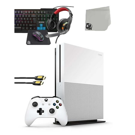 Microsoft Xbox One S 500GB Gaming Console White with BOLT AXTION Bundle Used