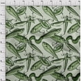 thumbnail image 4 of oneOone Cotton Poplin Twill Forest Green Fabric Fish Sewing Material Print Fabric By The Yard 56 Inch Wide, 4 of 6