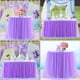 thumbnail image 4 of Falda de mesa de tul, falda tutú, mantel adecuado para baby shower, fiesta de niña, fiesta de cumpleaños de sirena, 4 of 5