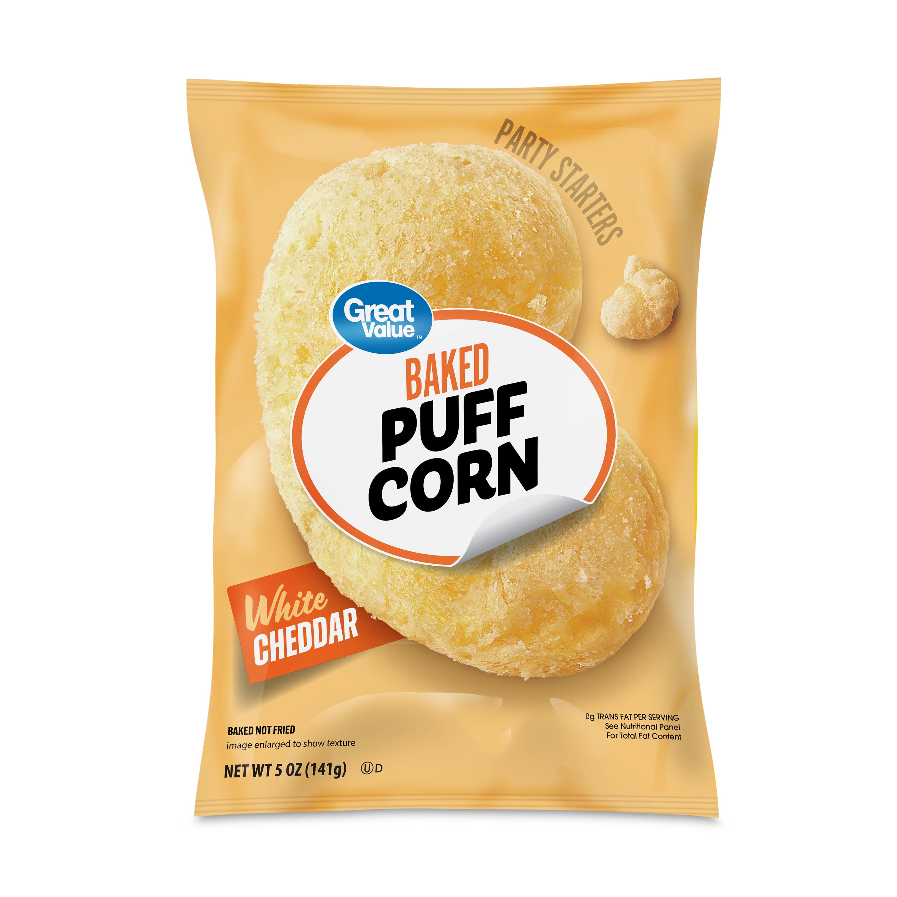 Great Value Baked White Cheddar Flavored Puff Corn, 5 oz