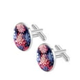 thumbnail image 2 of Petal Flower Elegant Silver Stainless Steel Men's Cufflinks Set for Formal Attire - Ideal for Weddings and Business Meetings, 2 of 6