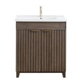 thumbnail image 2 of Palos 30" Single Bath Vanity in Spruce Antique Brown with White Ceramic Basin, 2 of 15