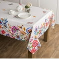 thumbnail image 2 of Maison d' Hermine Happy Florals - High Summer 100% Cotton Tablecloth for Kitchen Dining | Tabletop | Decoration | Parties | Weddings | Spring/Summer (Square, 60 Inch by 60 Inch)., 2 of 5