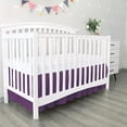 thumbnail image 4 of 1 Piece Luxury Ruffle Crib Bed Skirt Dust Ruffle 100% Microfiber Nursery Crib Toddler Bedding Skirt for Baby Boys or Girls, 14" Drop - Plum Solid, 4 of 5