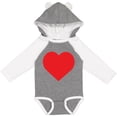thumbnail image 3 of Inktastic Red Heart Boys or Girls Long Sleeve Baby Bodysuit, 3 of 5