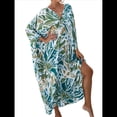 thumbnail image 1 of Vestido Caftán con Estampado Animal para Mujer, Talla Grande, para Playa, Verano 2025 Verde y Amarillo Talla Única, 1 of 10