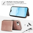 thumbnail image 3 of for iPhone 16e Case, Compatible with MagSafe, Detachable Magnetic Wallet Case with PU Leather Kickstand Card Slots Shockproof Protection 2 In 1 Function Case for iPhone 16e, Rosegold, 3 of 6