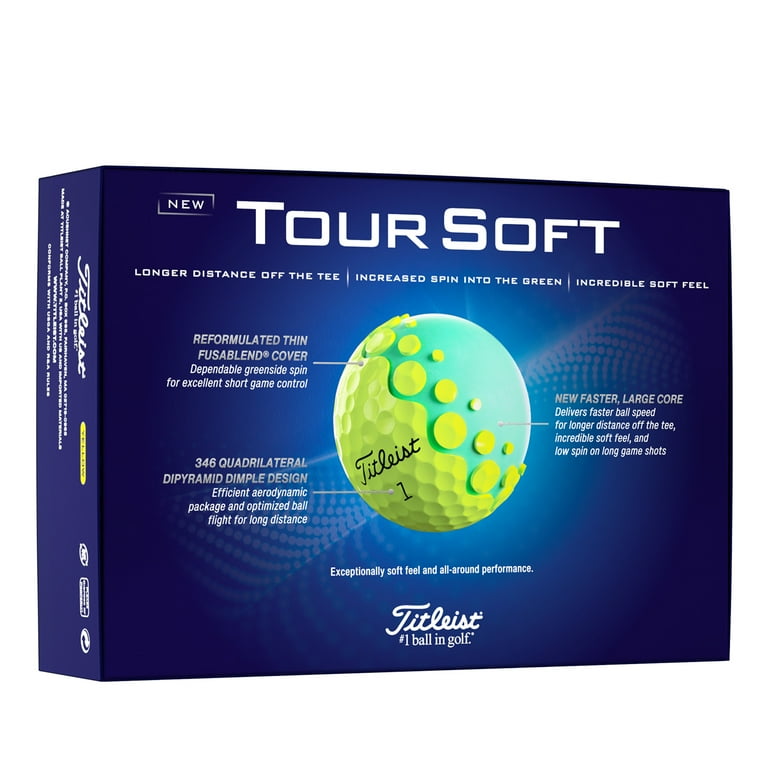 Free Shipping! Titleist 2024 Tour Soft Golf Balls 12ct Yellow Soft